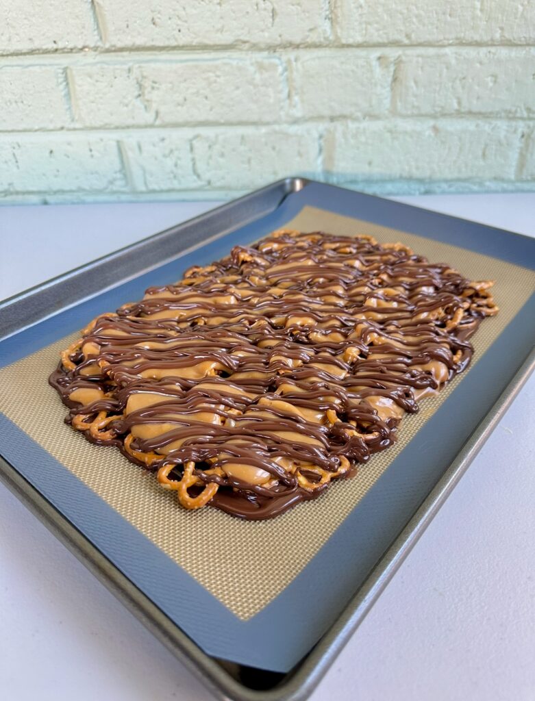 "Delicious" Caramel Pretzel & Chocolate Bark