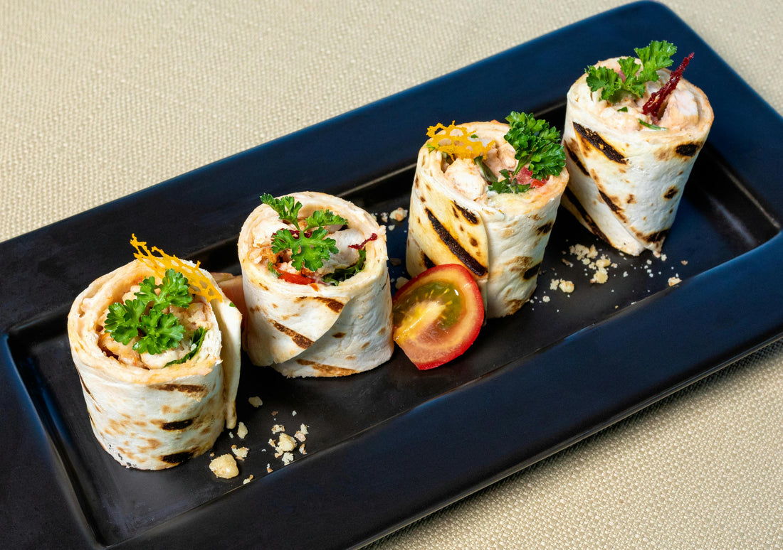 Roasted Red Pepper Hummus Wrap