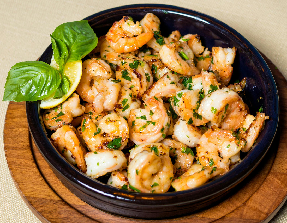 Lemon Basil Couscous with Shrimp