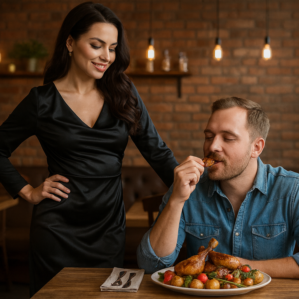 Man enjoying Paramour Spice Co Side Piece seasoning